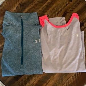 Under Armour Athletic Tops Heat Gear set of 2